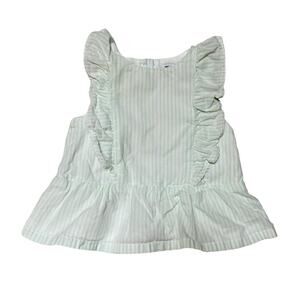 Janie And Jack Striped Ruffle Top Size 6-12m